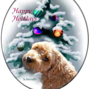 Tarjeta Festiva Regalos de Navidades Schnoodle