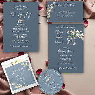 Invitación Vino sinfónico floral sin tiempo antes de los voto