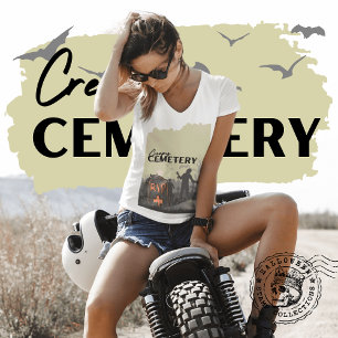 Camiseta Colección de sellos de Halloween "Cementerio de Cr