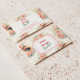 Delantal Estudio de Belleza de Artista de Pestañas Floral A