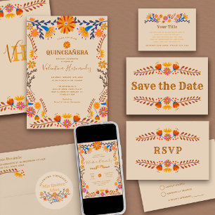Tarjeta RSVP para tipografía occidental floral mex