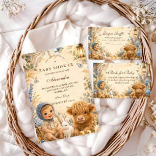 Servilleta De Papel Chorreada Azul Boho Baby Shower