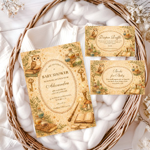 Invitación Bebé Mágico: Bebe Shower Vintage Mago