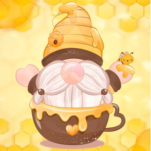 Invitación Honeycomb Bees Gnomes Baby Shower