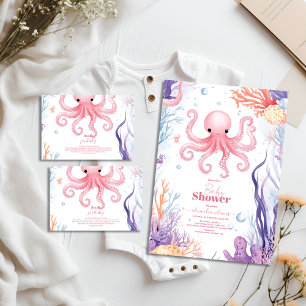 Tarjeta De Recepción Cute Under the Sea Books for Baby