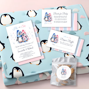 Tarjeta De Agradecimiento Fiesta de revelación de género animal de invierno 