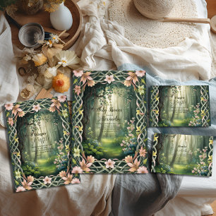 Tarjeta De Recepción Whimsical Woodland Forest Raffle Diapper
