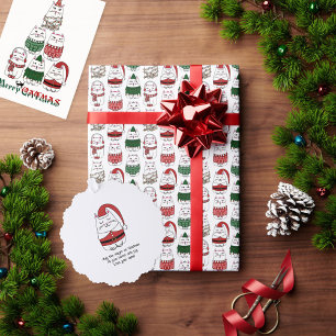 Póster Merry Catmas Funny Navidades Kitten Tree