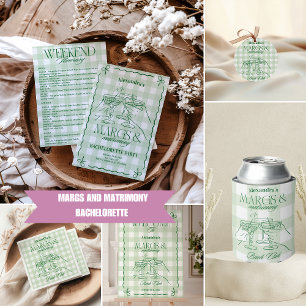 Pegatina Redonda Margs And Matrimony Bachelorette