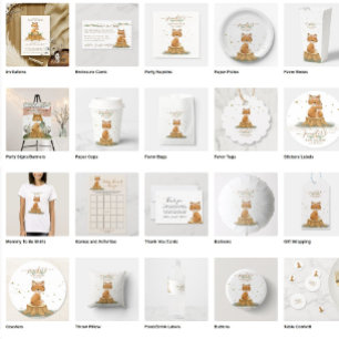 Pegatina Redonda Animales a favor de la familia Mamá y el Niño Fox