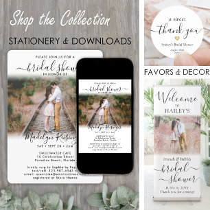 Invitación 2 Foto Moda de ducha de novia guión elegante moder