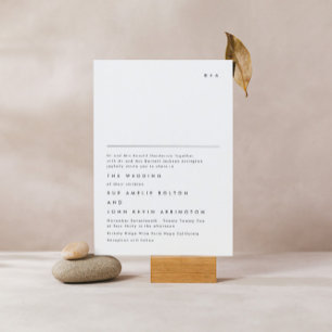 Invitación Con Relieve Metalizado Monograma de oro simple y elegante   Relieve metal