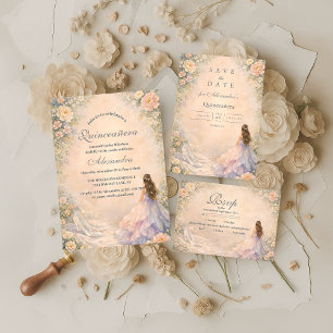 Invitación Quinceañera de Cuento de Hadas de Princesa Encanta