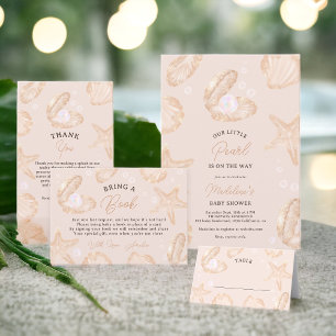 Invitación Mar de verano lindo océano pequeña ducha de peras
