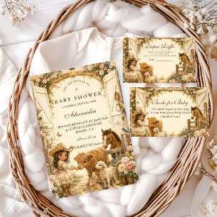 Tarjeta De Recepción Chica Atemporal Western Boho Rifa de Pañales