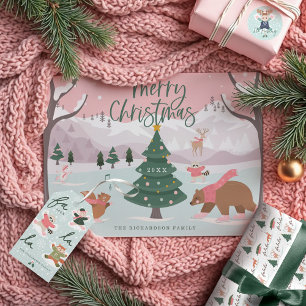 Taza De Café Feliz Navidad Invierno Wonderland Animales Woodlan