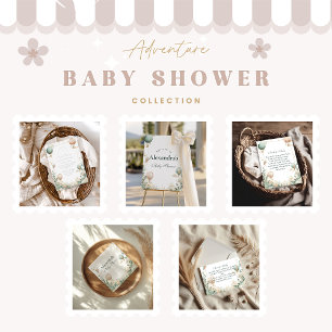 Tarjeta De Recepción Whimsical Hot Air Balloon Diapper Raffle