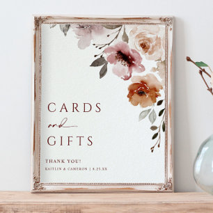 Invitación Terracota Rosa Polvorienta Floral Boda Elegante