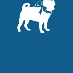 Invitación Pug Dog Baby Shower Blue para Boy
