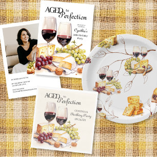 Camiseta Edad a cumpleaños de vino y queso perfectivos