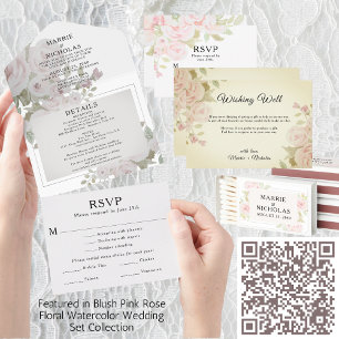 Invitación a casar con color de color rosa rosa ro