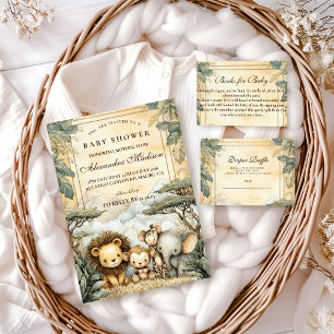 Servilleta De Papel Ducha de Bebé Animales Safari Boho