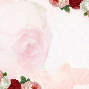 Invitación de matrimonio de doble cara para rosas