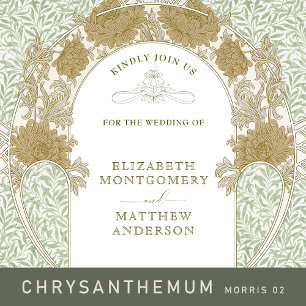 Invitación Boda RSVP Art Nouveau William Morris