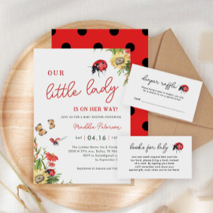 Invitación a Baby Shower de un Chica de Bicho Lady
