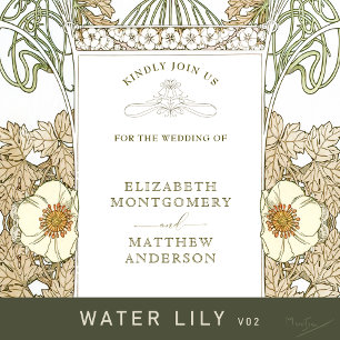 Invitaciones a la boda vintage Art Nouveau de Much