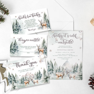 Invitación Bebé, hace frío fuera del Baby Shower mágico de ci
