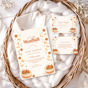 Invitación Chica Dulce Fiesta de Bebé Albóndiga