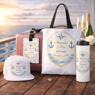 Imán Crestal de Bodas de Miel Náutico Personalizado