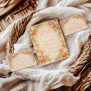 Servilleta De Papel Ducha de Novia Jardín de Melocotones Dulces