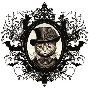 Camiseta Gato de Halloween, gato de vampiro, colmillos de d