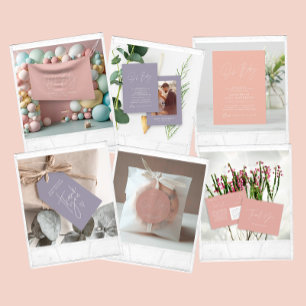Invitación Guión para la ducha de bebé foto moderna terracota