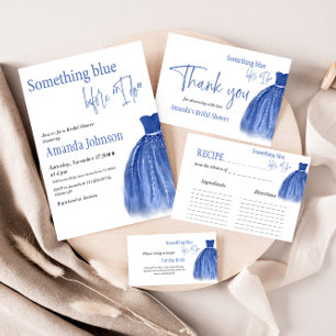 Invitación Algo Azul Antes De Vestir La Ducha De Novias