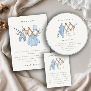 Invitación Niño de Moda lindo bebé enfermera Baby Shower esen