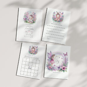 Tarjeta De Agradecimiento Fairy Butterfly Garden Flutter Love Baby Shower