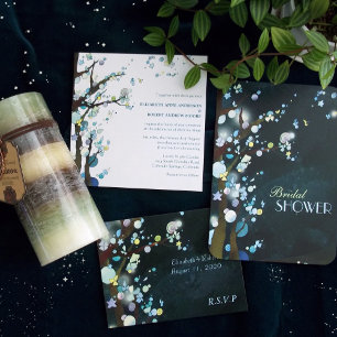 Invitación Elegante Boda Verde del Bosque del Árbol
