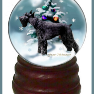 Tarjeta Festiva Navidades Schnauzer gigantes