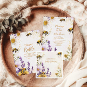 Servilleta De Papel Vintage mami to Bee Wildflowers Baby Shower