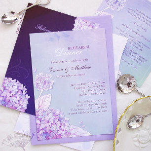 Invitación Boda de verano de Purple Hydrangeas