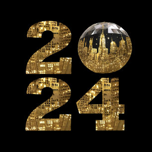 Sudadera Año Nuevo 2024—Oro Ball-NYC-
