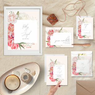 Invitación Boda Botánica Elegante Ombré