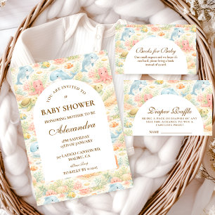 Tarjeta De Recepción Sorteo de Pañales de Animales Caprichosos de Veran