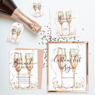 Servilleta De Papel Ducha nupcial Brunch & Bubbly Champagne