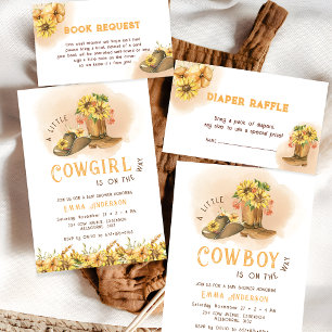 Invitación Un pequeño Baby Shower de Rodeo Occidental
