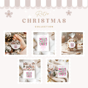 3 Fotografía Verde Rosa Feliz Navidad