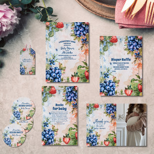 Tarjeta De Recepción Berry Sweet Wild Berry Books para Baby Baby Shower